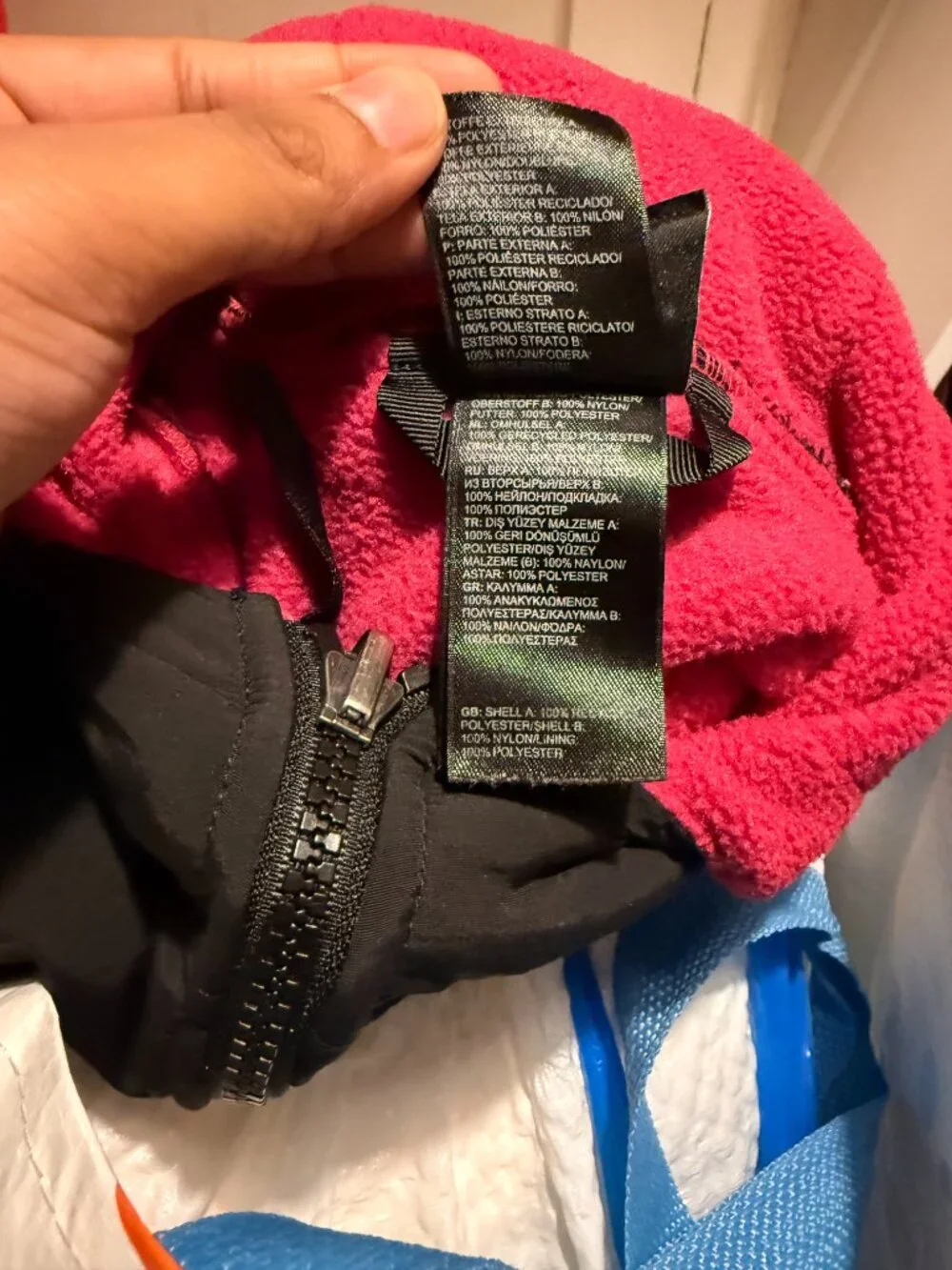 The North Face Girls M 10/12 Pink Black Hooded Fleece Full Zip Jacket  Category: